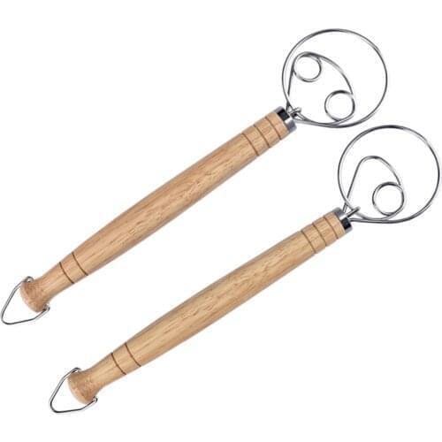 Stainless Steel Danish Dough Whisk Blender Cake Bread Pastry Dough Mixer Stick Egg Beater Tools Baking Pastry Blender