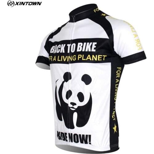 XINTOWN Team Panda Summer Cycling Sportswear Bicycle Bike Outdoor Jersey Breathable Short Sleeve Shirts S-4XL