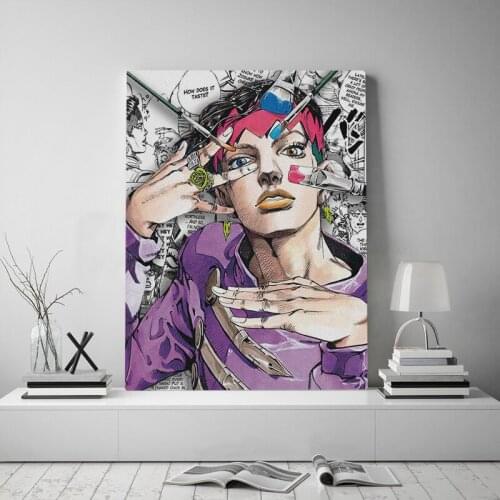 Japanese Anime Jojo S Bizarre Canvas Painting Home Decor Living Room Cartoon Art Posters and Prints Rohan Kishibe Manga Pictures