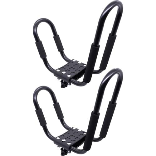 1 Pair J-Bar Rack HD Kayak Carrier Canoe Boat Roof Bracket Surf Ski Rooftop Mounted Racks on Car SUV Crossbar