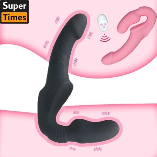 10 Speeds Dildo Vibrator Female Wearable Double Headed Penis Female Double Vibrating G Spot Anal Prostate Massager Adult Sex Toy