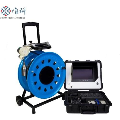10inch lcd screen HD water well inspection camera with meter counter function and DVR control box V10-100