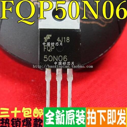 100% New&original FQP50N06 50N06 N 60V 50A TO-220