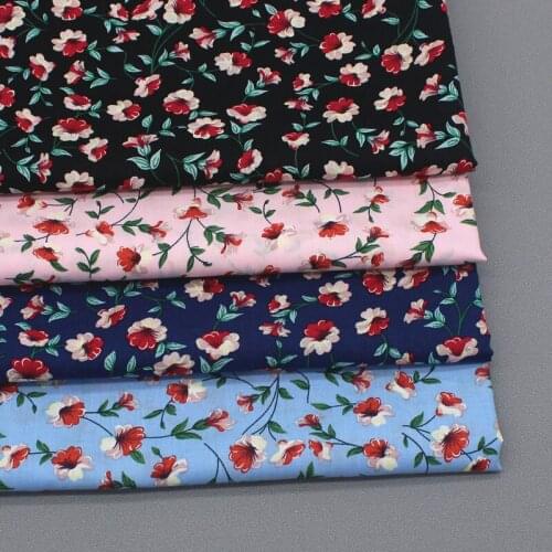 50cm * 145cm / piece, Fresh Floral Pure Cotton Cloth,Shirt,Skirt,Pillow,Scarf,Puppet,Decorative Fabric, DIY Handmade Materials