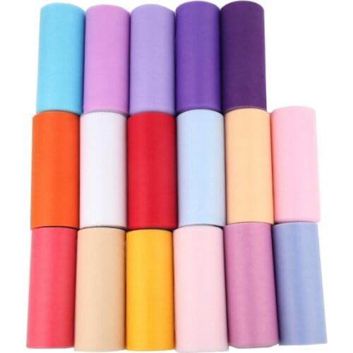 54colors Baby Shower Organza Fabric Roll DIY Artificial Flower Wedding Car Birthday Decoration Tulle Rolls Pom Poms Party Gift