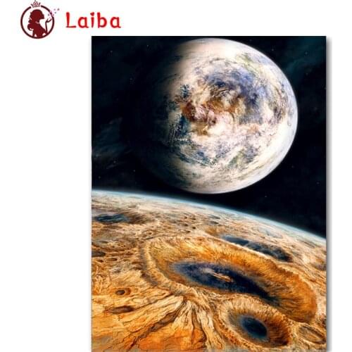 Diamond Embroidery Natural scenery, space planet Picture Diamond Painting Full Square round drill Mosaic Cross Stitch Wall Art