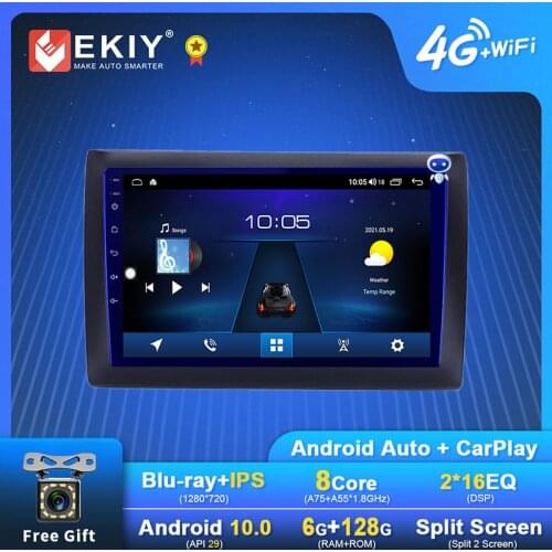 EKIY Android Car Radio For Fiat Stilo 2010 Navigation GPS 1280*720 IPS DSP Carplay Multimedia Video Player Auto Stereo 2 din DVD