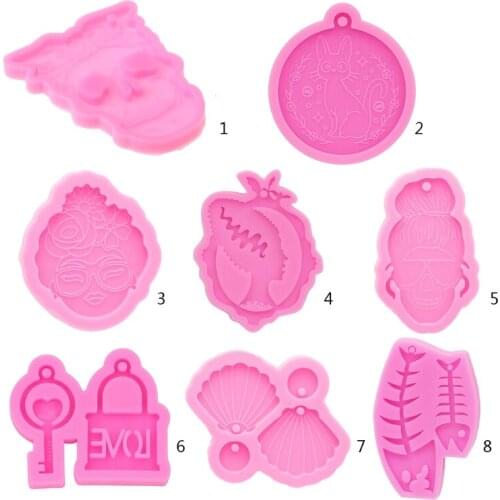 Keychain Epoxy Resin Mold Key Chain Pendants Silicone Mould DIY Crafts Decorations Casting Tools Soap Making dropshipping
