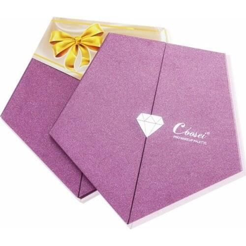 Coosei Professional Makeup Magnetic Eyeshadow Palette Purple Pentagon Diamond DIY Makeup Palette Refill 10pcs 36mm Eye Shadows