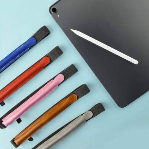 Faux Leather Capacitive Pen Protective Cover Storage Bag for Apple Pencil 1/2