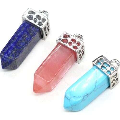 Natural Stone Gem Rose Quartz Tiger Eye Crystal Agate Pendant DIY Cute Elegant Necklace Earring Jewelry Accessories Gift Making