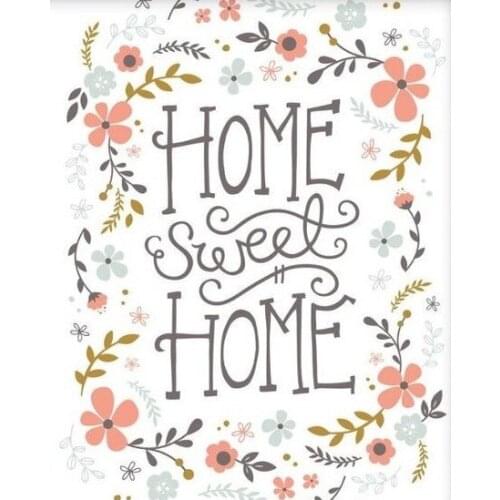 JMINE Div 5D Home sweet Home Flower Full Diamond Painting cross stitch kits art High Quality Floral 3D paint by diamonds