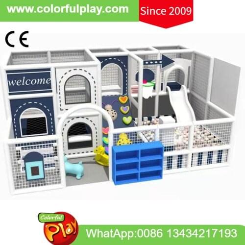 Mini indoor soft play area wth child slide trampoline toddlers ball pit with CE ASTM South Amecica supplier