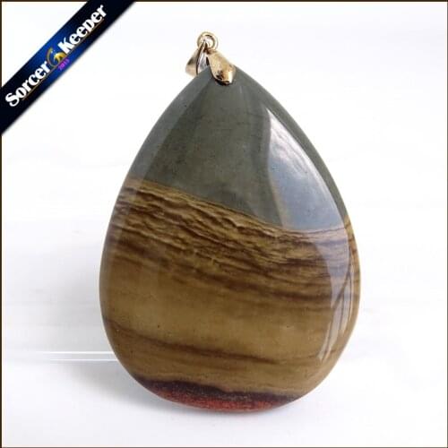 Fashion Natural Picasso Jaspers Pendant Beads Diy Semiprecious Stone Jewelry Necklace Jewelry Making Gem Accessory ZS752