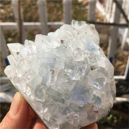New arrivals feng shui crystal geode ornaments natural light green Apophyllite quartz crystal clusters for sale