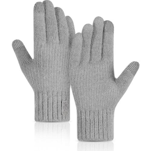 New Winter Touch Screen Gloves For Men Outdoor Windproof Warm Alpaca Gloves Skin-friendly Soft Elastic Thick Knitted Male Gloves