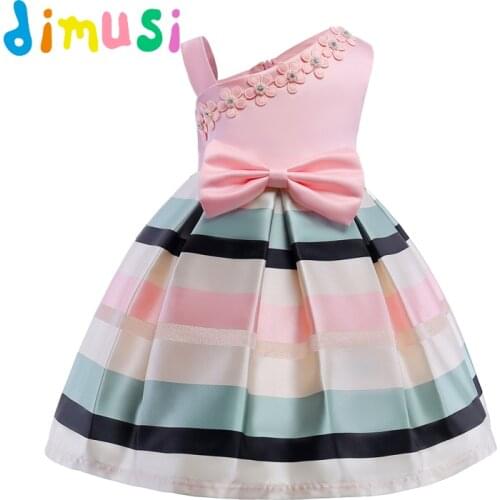 DIMUSI girls formal dress Long knee-length full dress for Girls cute cocktail dress fashion princess dress BC194