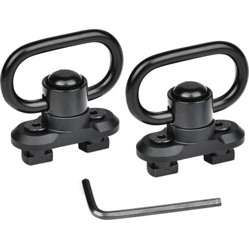 1 Set Sling Swivels 360 Degree Rotating Easy to Install Quick Detach Loop Heavy Duty Push Button Swivels for Sling