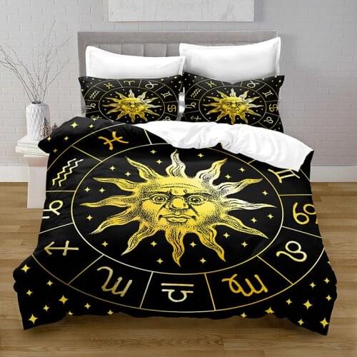 3D Printing Black Gold Style Quilt Cover with Pillowcase Bedroom Decoration Queen Size Bedding Bedroom Set King Size Bed