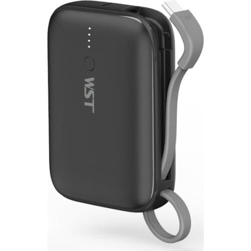 Power Bank 10000mAh with Cable Portable Charger Type C PD 18W QC 3.0 Fast Charging Powerbank External Battery for Xiaomi Huawei