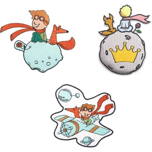 R947 1pcs Le Petit Prince Cartoon Sticker For Clothing Application Patches On Clothes Iron Embroidered Patch For Backpack Badge