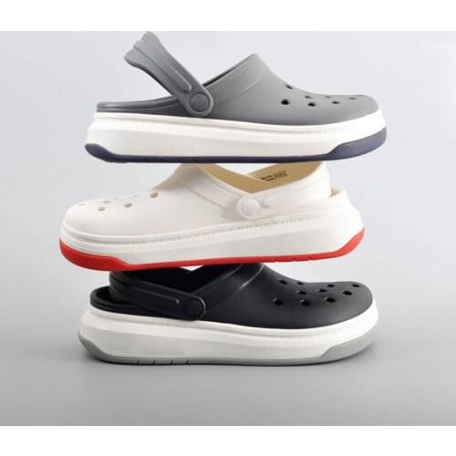 Mr Co 2021 New Hole Shoes Old Shoes Men And Women Thick Bottom Baotou Beach Shoes