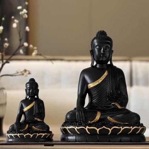 RESIN STATUETTE BOUDDHA LARGE BUDDHA DECOR HOME DECOR BUDDHA STATUE HOME DECORATION ACCESSORIES FOR LIVING ROOM BUDDHA FIGURINE