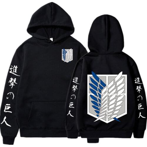Attack on Titan Graphic Hoodie Men Fashion Loose Pullovers Casaul Tops Oversize Hoodie Sweatshirt Women Regular Pullover Hoodies