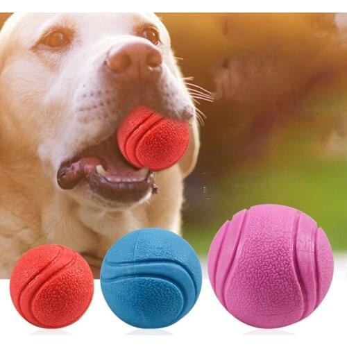 Solid Rubber Dog Balls Dogs Solid Rubber Bouncy Ball Bite Resistant and Indestructible Dog Training Ball Pet Dog Chew Toy Ball