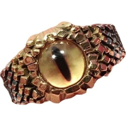 Domineering Evil Eye Rings For Men Women Punk VIntage Classic Open End Adjustable Dragon Eye Ring Fashion Jewelry Gifts