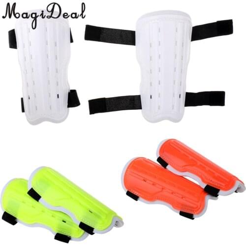 PU Soccer Football Training Sports Padded Shin Guard Pads Protector for Football Basketball Volleyball Tennis Ball Games -White