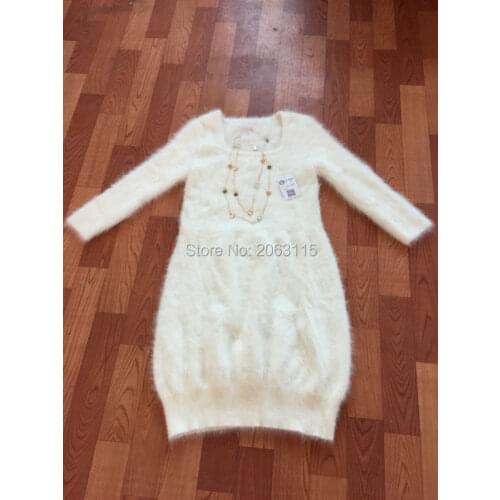 New mink cashmere sweater women mink cashmere pullovers knitted sweater dress Free Delivery