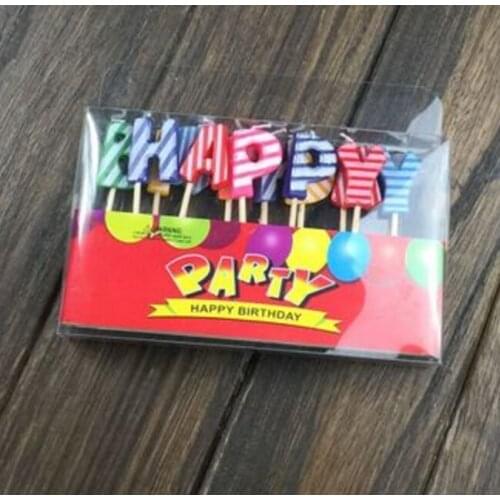 1 Set New Arrival Birthday Cake Decoration Home Party Use Ideal Colorful HAPPY BIRTHDAY Candle Cake Candles