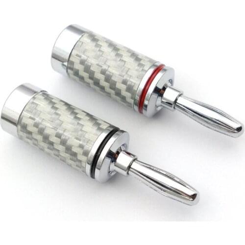 10pcs copper Rhodium Plated Audio Speaker Cable Wire 4mm Banana Plug Connector