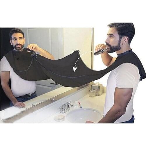 110x75cm Waterproof Floral Cloth Man Bathroom Apron Male Black Beard Apron Hair Shave Apron For Man Household Cleaning Protector