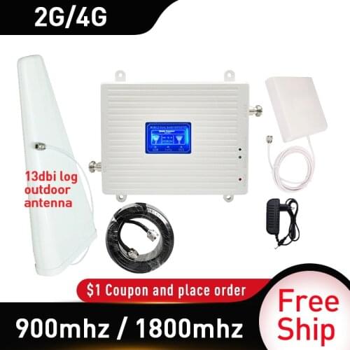 13dbi log outdoor antenna GSM 900mhz UMTS 1800 mhz Dual Band Repeater 2G 3G 4G LTE Phone Amplifier Cellular Mobile Booster