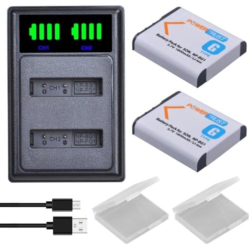 1800mAh NP-BG1 NP-FG1 NPBG1 Battery and Charger for Sony Cyber-Shot DSC-W120 W150 W220 DSC-H3 H7 H9 H10 H20 H50 H55 H70 DSC-HX5V
