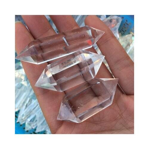 3pcs Natural white crystal six-sided magic wand