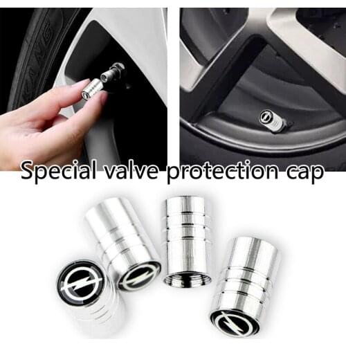 4 Pcs Car Tyre Air Stems Cove Wheel Round Tire Valve Caps Valve for Opel Astra H G J Insignia Mokka Zafira Corsa Vectra C D