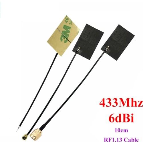 433Mhz 6dbi LoRa FPC antenna Embedded FPC Antennas for IOT lorawan IPEX 10cm cable high gain 20pcs/lot