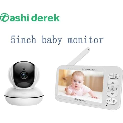 5inch LCD Screen Nanny Camera 860Q Babe Audio and Video 720P Baby Monitor Intercom Two Way Audio 2.4GHz Mini Babysister Monitor