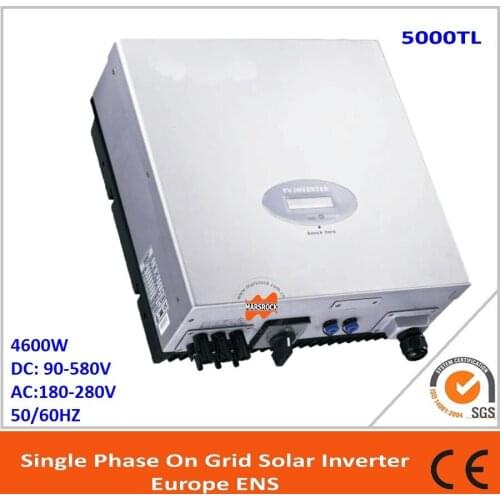 5000w single phrase on grid solar inverter with 1 MPPT transformerless waterproof IP65 LCD display multi-language