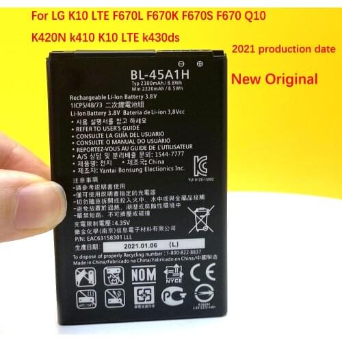 Wisecoco New Original 2300/3800mAh BL-45A1H Battery For LG K10 LTE F670L F670K F670S F670 Q10 K420N Phone Replace High Quality