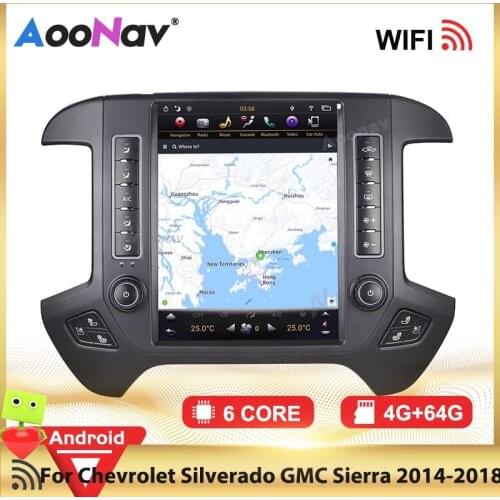 Tesla Vertical Screen Car Radio 2014 2015 2016 2017 For GMC Sierra 1500 1500HD 2500 2500HD 3500 GPS NAVI Multimedia Player