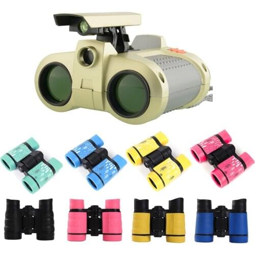4x30 Binocular Telescope Pop-up Light Night Vision Scope Binoculars Novelty Children Kid Boy Toys Gifts Kamp Malzemeleri