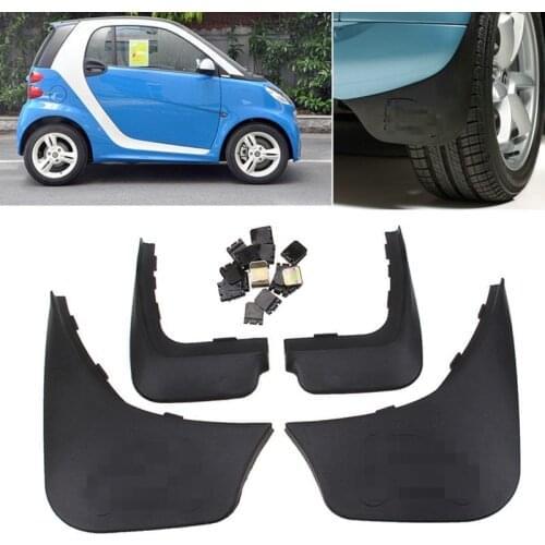 Car Mud Flaps fit For 10-14 Benz SMART Splash Guards Fender Mudguard 4pcs / Set