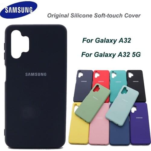 Samsung Galaxy A32 5G 4G Case Silky Silicone Cover Soft-Touch Back Protective Housing Original Liquid Silicone For A32 4G 5G