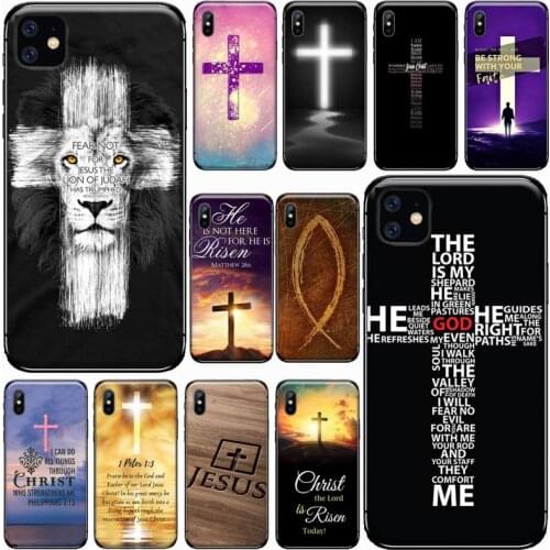 Bible Jesus Christ Christian Cross Phone Case for iPhone 11 12 pro XS MAX 8 7 6 6S Plus X 5S SE 2020 XR shell cover funda