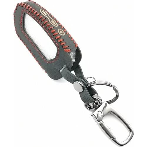 Russian Version DXL4950 High Quality 100% Leather Case for Pandora DXL 4950 DX-90BT DX-91 Two Way Car Remote Control