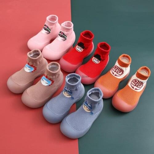 Baby Walkers Toddler First Walker Baby Shoes First Shoes Baby Girl Boy Kids Soft Rubber Sole Baby Shoe Knit Booties Anti-slip